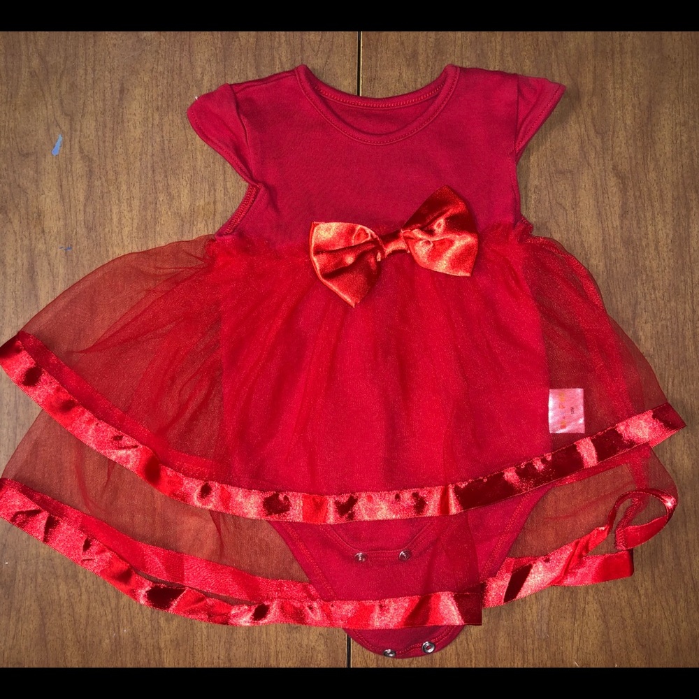 Baby Plus Sz 12M Red Onsie Dress with Bow